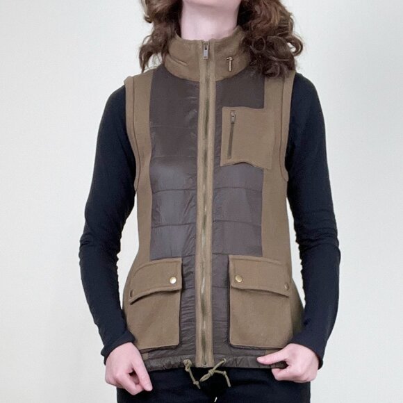 Eddie Bauer Quilted Knit Utility Vest Outdoorsy Camping Sleeveless Coat Jacket - Picture 2 of 12